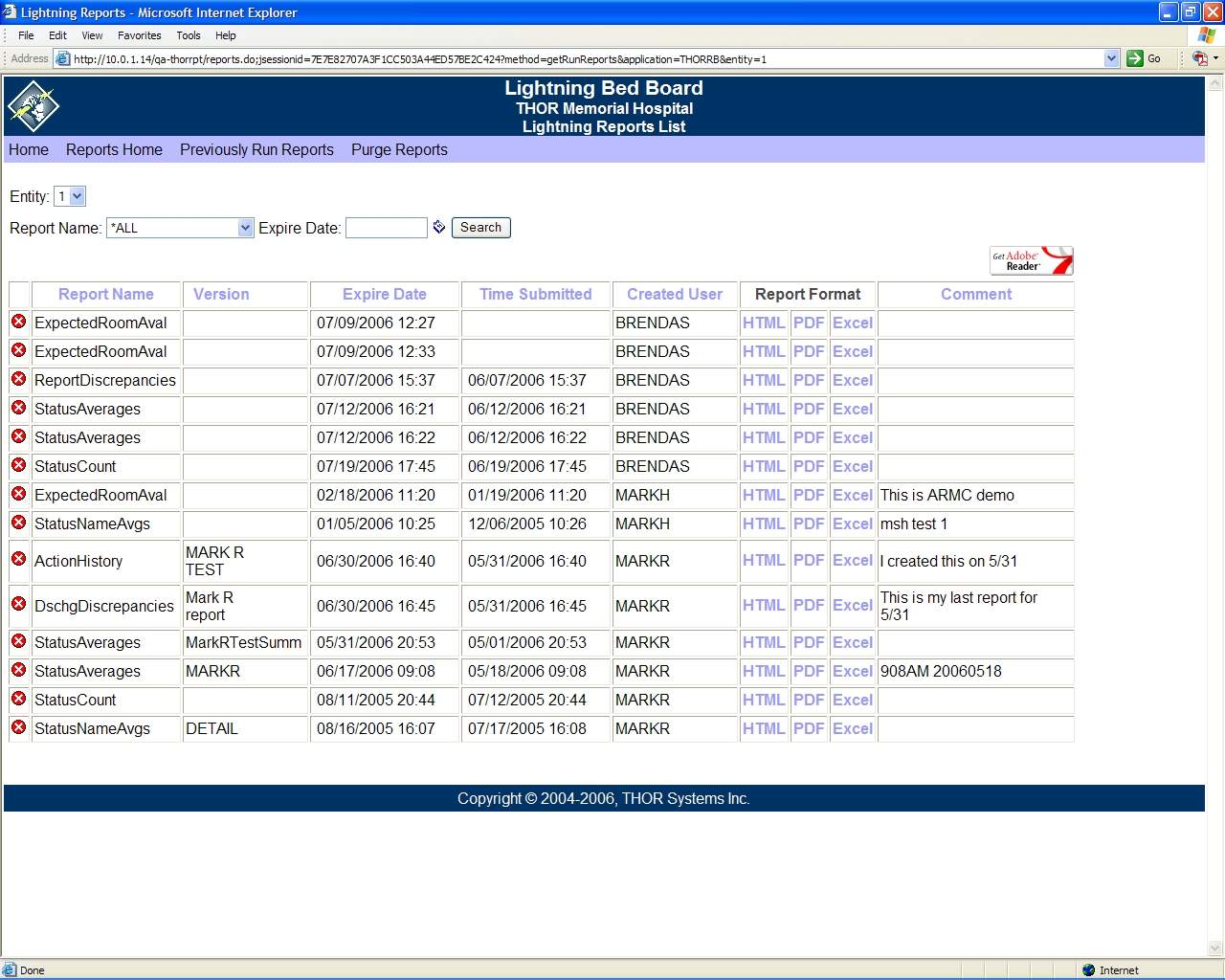 Reports can be displayed in a variety of formats